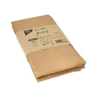 30 Abfallsäcke aus Papier "pure" 120 l 95 cm x 70 cm x 25 cm braun , 2-lagig