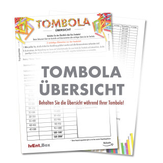 Tombola Übersicht A5 Flyer