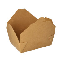 150 Lunchboxen, Pappe "pure" 1000 ml 5 cm x 12 cm x 15 cm braun