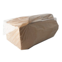 150 Lunchboxen, Pappe "pure" 1500 ml 4,8 cm x 14 cm x 19,5 cm braun