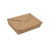 150 Lunchboxen, Pappe "pure" 1500 ml 4,8 cm x 14 cm x 19,5 cm braun