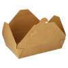 150 Lunchboxen, Pappe "pure" 1500 ml 4,8 cm x 14 cm x 19,5 cm braun