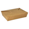 150 Lunchboxen, Pappe "pure" 1500 ml 4,8 cm x 14 cm x 19,5 cm braun