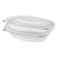 300 Feinkost- und Salatschalen mit Klappdeckeln, PLA "pure" 500 ml 6,4 cm x 16,1 cm x 13,2 cm