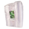 300 Feinkost- und Salatschalen mit Klappdeckeln, PLA "pure" 500 ml 6,4 cm x 16,1 cm x 13,2 cm