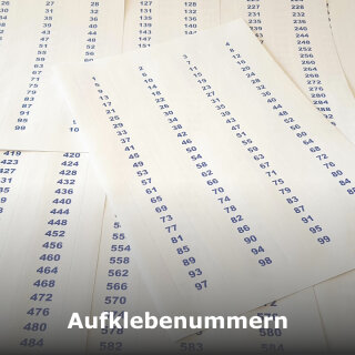 Gewinn-Aufklebenummern, Nummernkreise wählbar 1301 - 1400