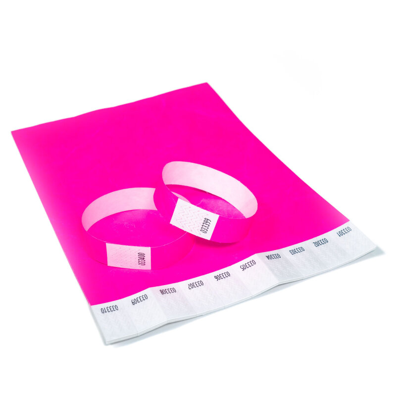 Eintrittsbander Tyvek 500 Stuck Farbe Wahlbar Neon Pink 18 00